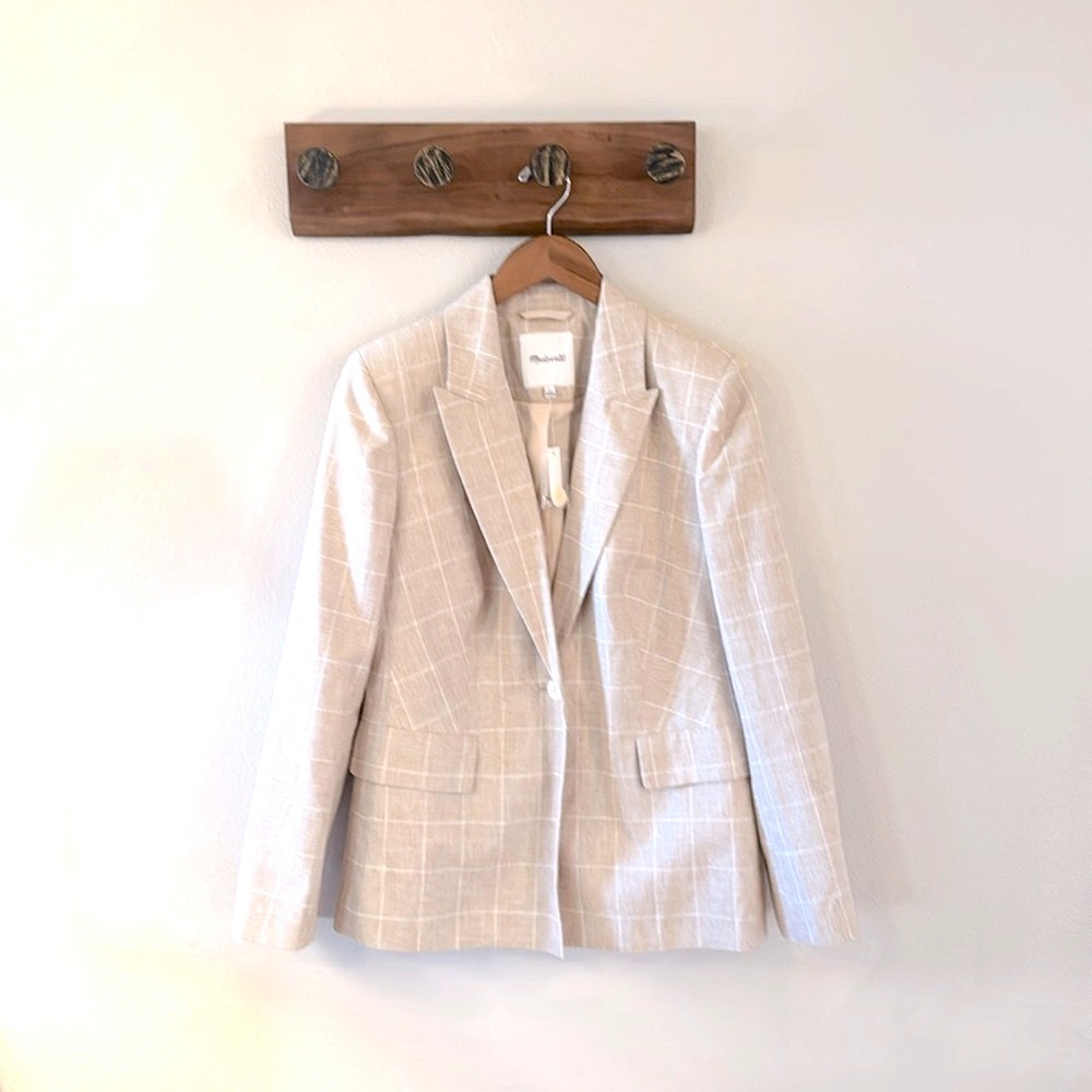 NWT Madewell Linen Cotton Blend Blazer Women’s 12